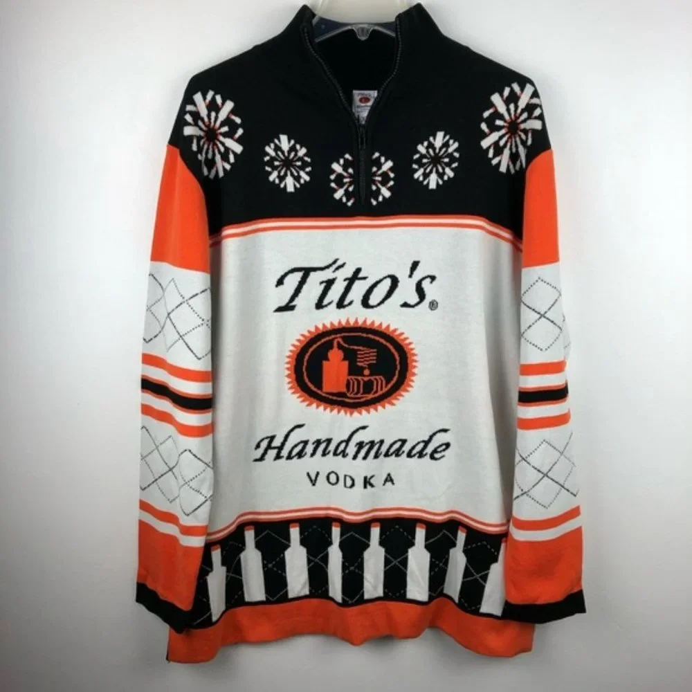Tito’s Handmade Vodka Ugly Sweater 1/4 zip